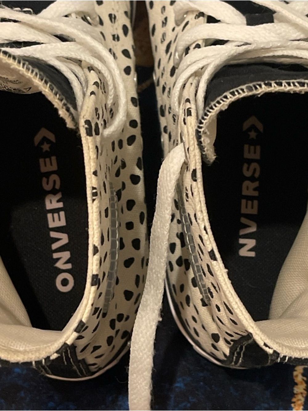 Converse Chuck Taylor All Star High Top Women’s 7 Dalmatian Animal Print Shoes - Picture 11 of 16